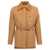 Fendi Fendi Logo Embroidery Cashmere Jacket Beige