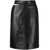 Fendi Fendi Leather Midi Skirt Black