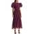 ROTATE Birger Christensen Chiffon Smock Dress ITALIAN PLUM