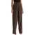 Magda Butrym Wide Stretch Wool Trousers For Comfortable Fit BROWN