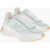 Alexander McQueen Leather Low-Top Sneakers With Contrasting Seams White