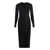 Pinko Pinko Limpidezza Ribbed Knit Midi Dress Black