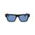 Saint Laurent Saint Laurent Eyewear Sunglasses 005 BLACK BLACK BLUE