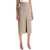 THE ANDAMANE Pencil Skirt With Slit SAND MELANGE