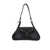 AMINA MUADDI Amina Muaddi Gemini Leather Shoulder Bag Black