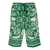 Dolce & Gabbana 'Palermo' Green And White Bermuda Shorts With Majolica Print In Silk Man GREEN