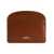 A.P.C. Demi Lune Brown Leather Card Holder With Logo A.P.C. Woman Beige