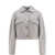 Versace Grey Cropped Jacket With Medusa Buttons In Wool Blend Woman GREY