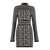 Balmain Two-Tone Mini Dress With All-Over 'Monogram' Detail In Wool Blend Woman MULTICOLOR