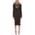 Saint Laurent Long Cardigan Dress BROWN