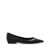 Tory Burch Tory Burch Double T Buckle Pointed Toe Flat Shoes Black