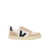 VEJA SMALL V-10 LACES CHROMEFREE LEATHER EXTRA-WHITE_NAUTICO_ALMOND SNEAKERS White