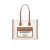 Burberry Burberry Cream Canvas And Brown Leather Freya Tote Bag NATURAL/TAN