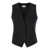 P.A.R.O.S.H. Black Vest With Button Closure In Fabric Woman Black