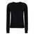 P.A.R.O.S.H. Black Crewneck Long Sleeve Sweater In Fabric Woman Black