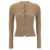 Fendi Fendi Ribbed Cotton Cardigan Beige