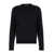 Dolce & Gabbana Black Sweater With Tonal Signature Logo In Silk Man Black