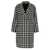 Dolce & Gabbana 'Pied de Poule' coat White/Black