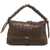 LA CARRIE Woven shoulder bag Brown