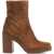 Stuart Weitzman Bootie 'Bethenny 80 Zip' Brown