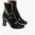 Bottega Veneta Tube Heel Atomic Leather Booties 10Cm Black