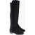 Stuart Weitzman Knee-High Suede Leather Boots Black