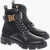 Givenchy Leather Combat Boots With Monogram Logo And Statement Buckle Black