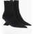 THE ATTICO Suede Leather Cheope Boots With Statement Heel 7 Cm Black