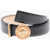 Versace Leather Belt With Golden-Effect Logo 30Mm Black