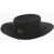 RUSLAN BAGINSKIY Felt Chain Strap Canotier Hat Black