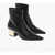 Bottega Veneta Leather Tokyo Western Booties With Metal Heel 5Cm Black