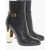 Fendi Leather Booties With Strao Heel 10 Cm Black