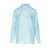 Versace Light Blue Shirt With Tonal Barocco Print In Silk Woman BLUE