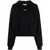 MSGM Msgm Logo Print Cotton Hoodie Black