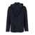 Emporio Armani Blue Double-Breasted Jacket With Detachable Hood In Wool Blend Man BLUE