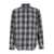 Tom Ford Grey Western Style Shirt With Check Motif In Cotton Man GREY