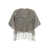 Brunello Cucinelli Grey Cardigan With Chain In Cotton Woman GREY