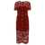 Self-Portrait Self-Portrait Guipure Lace Buttoned Dress RED