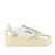 AUTRY Autry White Leather And Platinum Metallic Medalist Platform Sneakers WHITE, GOLD