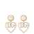 Dolce & Gabbana Dolce & Gabbana Heart Pendant Logo Earrings GOLD