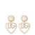 Dolce & Gabbana Heart pendant logo earrings Gold