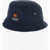 Kenzo Cotton Bucklet Hat With Logo Blue