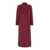 PLAIN Long Bordeuax Double-Breasted Coat In Fabric Woman Red