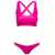 THE ATTICO Crossover-Strap Bikini Set With Embroidered Logo In Technical Fabric Woman PURPLE