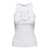 Blumarine Blumarine Logo Ribbed Cotton Tank Top WHITE