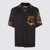 Versace Jeans Couture Versace Jeans Couture Black And Gold Viscose Shirt Black