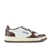 AUTRY Autry Medalist Low Two-Tone Chestnut And White Leather Sneakers WHITE, BROWN