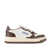 AUTRY Autry Medalist Low Two-Tone Chestnut And White Leather Sneakers WHITE, BROWN