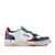 AUTRY Autry Medalist Low Super Vintage Blue And Red White Leather Sneakers WHITE, BLUE, RED