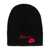 Balmain Balmain Cashmere And Wool Kiss Beanie With Embroidery Black